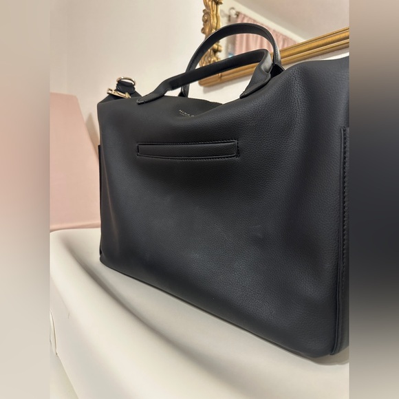 Mina Baie Handbags - Mina baie Emmy midi black and gold leather with stroller hooks